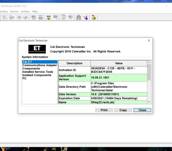 Caterpillar ET 2018C Software Diagnostic Download