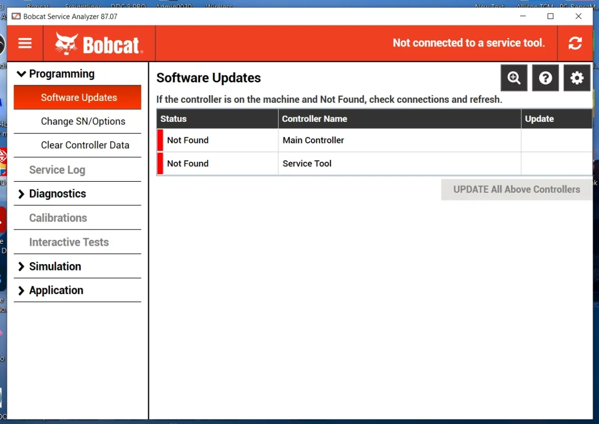 Bobcat Service Analyzer 87.07 Diagnostic Software