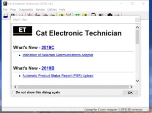 Caterpillar CAT ET 2019C is a vital diagnostic tool designed for technicians working with Caterpillar machinery. It enables efficient access to engine control modules and provides essential functionalities for troubleshooting and configuration. The software supports various tasks, including reading error codes and customizing engine parameters. With its user-friendly interface, the CAT ET 2019C ensures effective diagnostic practices in maintaining heavy equipment performance.