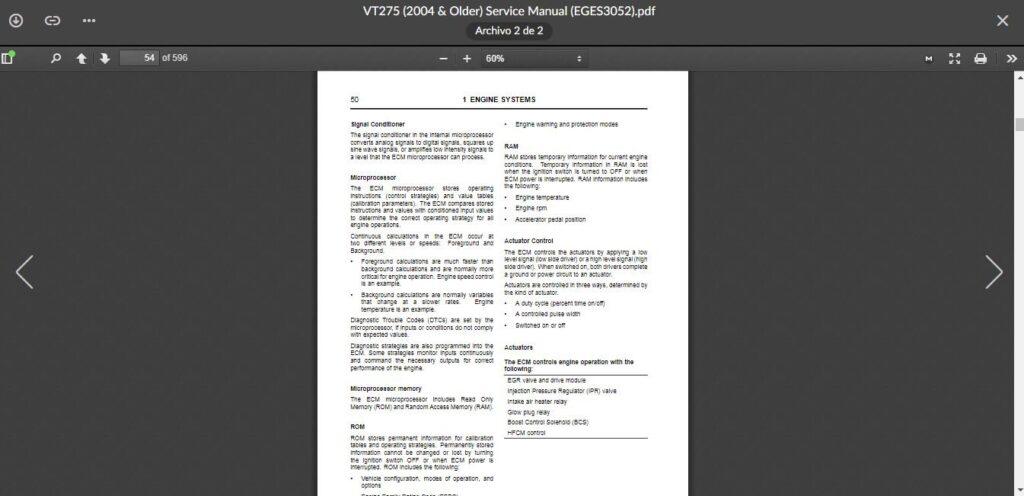 Vt275 Map International Engines VT275 (2004 & Older) - SERVICE MANUAL - ECM TRUCKS