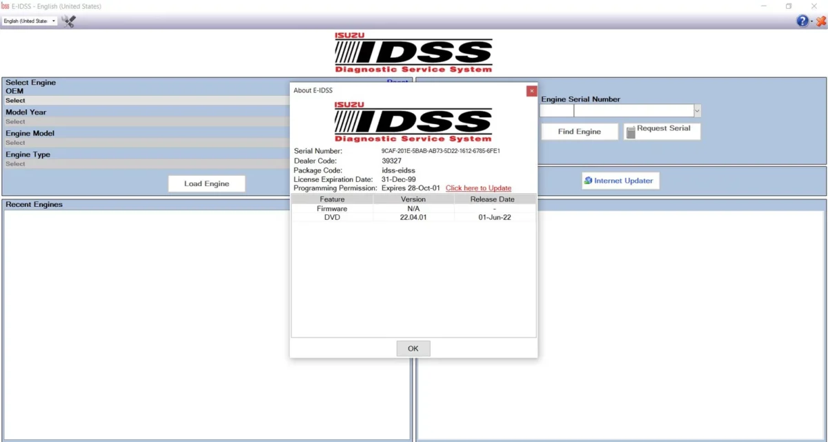 The Isuzu IDSS Software Diagnostic Service Tool (E IDSS 2022) is a comprehensive tool for commercial vehicles. It allows users to diagnose and resolve issues with engines and transmissions, providing real-time data on performance and fault codes. With easy calibration and adjustment capabilities, this tool optimizes vehicle performance to meet specific needs. With its user-friendly interface and remote technical support, it ensures efficient and productive operations. Get the Isuzu IDSS (E IDSS 2022) now for enhanced performance – available at ECMTrucks.com. Boost your productivity today!