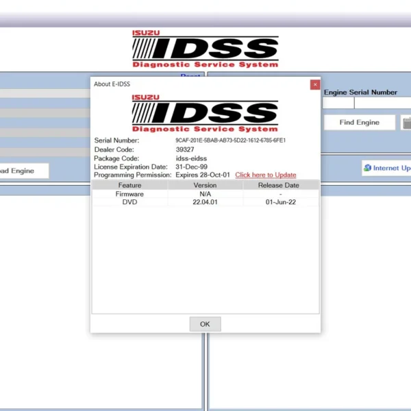 The Isuzu IDSS Software Diagnostic Service Tool (E IDSS 2022) is a comprehensive tool for commercial vehicles. It allows users to diagnose and resolve issues with engines and transmissions, providing real-time data on performance and fault codes. With easy calibration and adjustment capabilities, this tool optimizes vehicle performance to meet specific needs. With its user-friendly interface and remote technical support, it ensures efficient and productive operations. Get the Isuzu IDSS (E IDSS 2022) now for enhanced performance – available at ECMTrucks.com. Boost your productivity today!