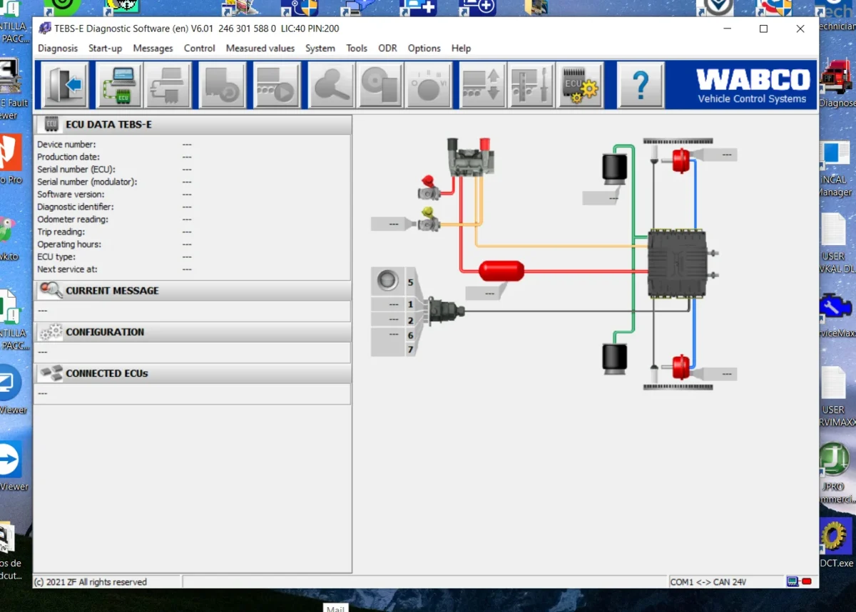 Wabco Software Tebs-E 6.01 Diagnostic Software 2021 provides detailed diagnostic information for Wabco brake systems. It offers troubleshooting procedures, wiring diagrams, and repair specifications. Additionally, it includes the latest Wabco service bulletins and a comprehensive parts catalog. The software simplifies EBS - ABS brake system configuration and allows for functional control. Integration with other diagnostic tools provides a complete system overview, making it a valuable tool for commercial vehicle technicians.Answers to your Most Common Questions: Wabco Software Tebs E 6 01 Diagnostic Software 2021