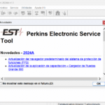 Perkins EST 2024 is a specialized diagnostic tool designed for Perkins engines and generators. It provides users with the ability to troubleshoot issues, log data, and configure electronic control units effectively. This software includes a user-friendly interface and offers various diagnostic functions. It is compatible with multiple hardware devices and supports several languages, making it accessible to a global audience.