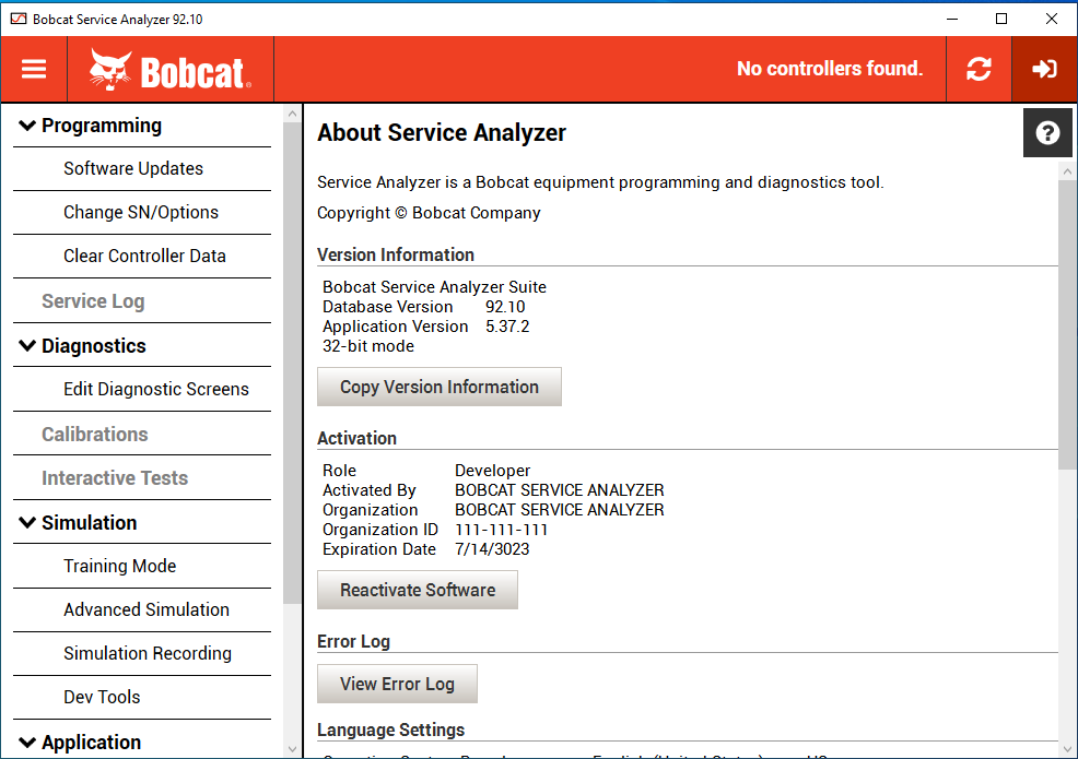 Bobcat Service Analyzer 92.10 2024 Diagnostic Software is a powerful tool for diagnosing and servicing Bobcat equipment. It offers a range of features for maintenance and updates. Compatible with various Bobcat machines, it ensures optimal functionality. With a multilingual interface and remote installation support via TeamViewer, it enhances productivity and efficiency in equipment management.